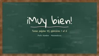 Clase en pizarra, diapositiva 12 de 13