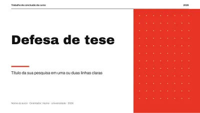 Defesa de TCC minimalista