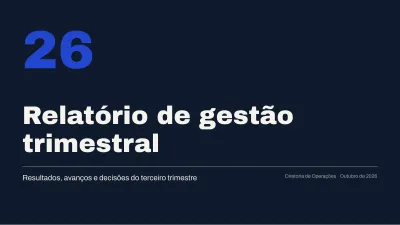 Relatório executivo de gestão
