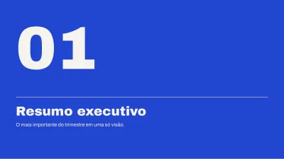 Relatório executivo de gestão, slide 3 de 14