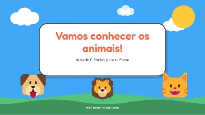 Aula infantil: os animais