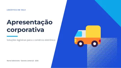 Apresentação institucional corporativa, slide 1 de 13