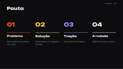 Pitch deck para startup, slide 2 de 13