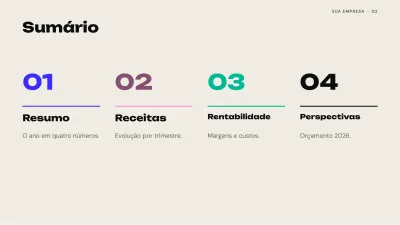 Relatório financeiro de resultados, slide 2 de 13