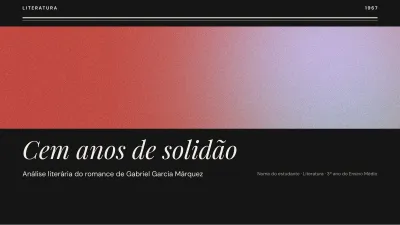 Literatura: análise de uma obra