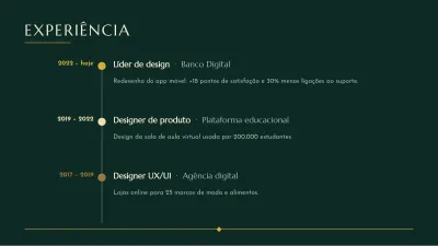 Currículo elegante, slide 3 de 10