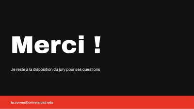 Soutenance de mémoire minimaliste, diapositive 12 sur 13