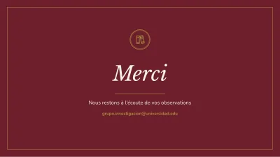 Projet de recherche, diapositive 13 sur 14