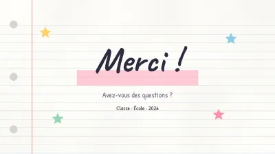 Exposé scolaire façon cahier, diapositive 12 sur 13