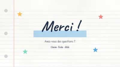 Carte conceptuelle et notes de cours, diapositive 13 sur 14