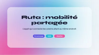 Pitch deck pour application