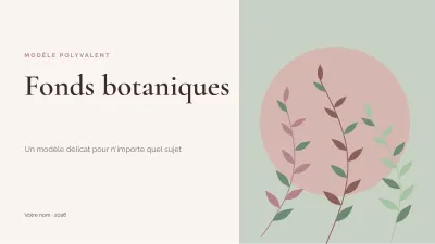 Arrière-plans botaniques élégants