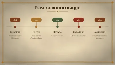 Frise chronologique d’histoire, diapositive 8 sur 13