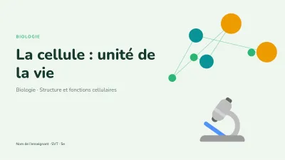 Biologie : la cellule