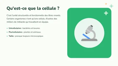 Biologie : la cellule, diapositive 4 sur 13