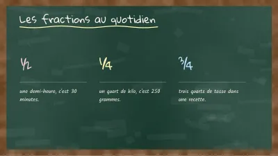 Cours au tableau noir, diapositive 6 sur 13
