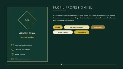 CV élégant, diapositive 2 sur 10