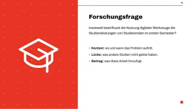 Minimalistische Abschlussverteidigung, Folie 4 von 13