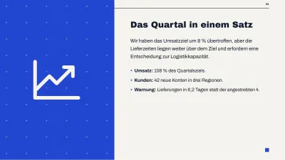 Management-Bericht für die Geschäftsleitung, Folie 4 von 14