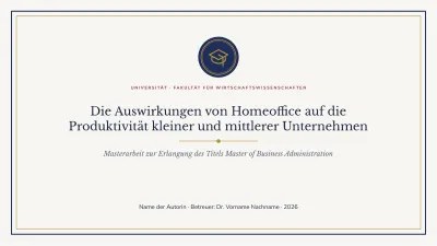 Klassische Abschlussarbeit an der Universität