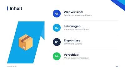 Unternehmenspräsentation im Corporate-Stil, Folie 2 von 13