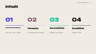 Finanzbericht zu den Ergebnissen, Folie 2 von 13