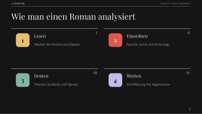Literatur: Werkanalyse, Folie 9 von 13