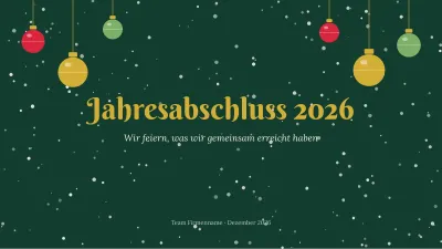 Weihnachten: Jahresrückblick