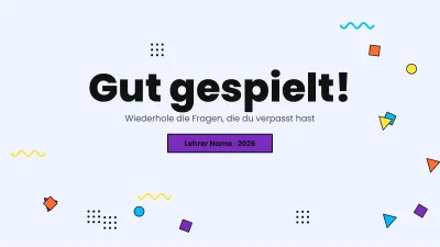Quizspiel für den Unterricht, Folie 12 von 13