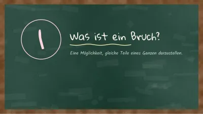Unterricht an der Tafel, Folie 3 von 13