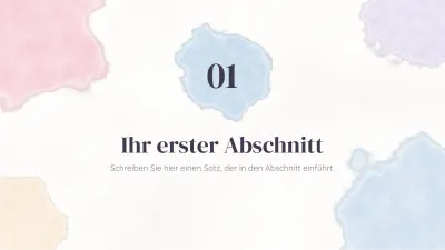 Ästhetische Aquarell-Hintergründe, Folie 3 von 13