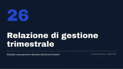 Report direzionale di gestione