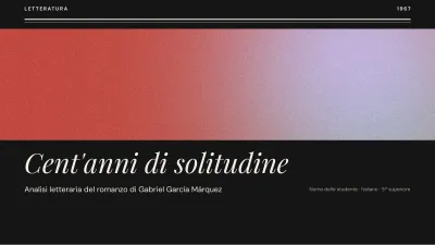Letteratura: analisi di un’opera