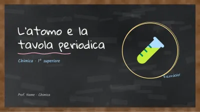 Chimica alla lavagna nera