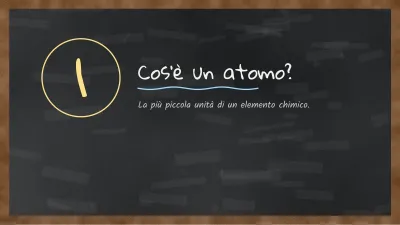 Chimica alla lavagna nera, diapositiva 3 di 13