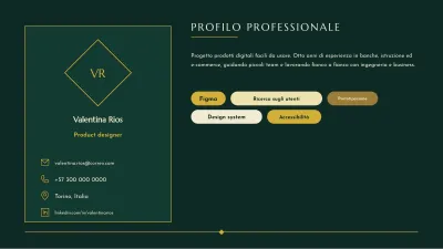 Curriculum elegante, diapositiva 2 di 10