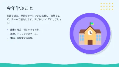 新学期のごあいさつ、スライド4/13