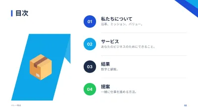 コーポレート会社案内、スライド2/13