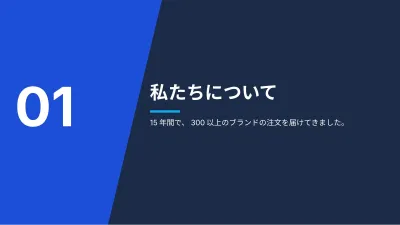 コーポレート会社案内、スライド3/13