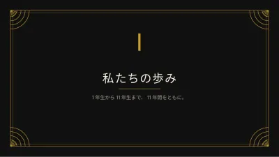 エレガントな卒業式、スライド3/13
