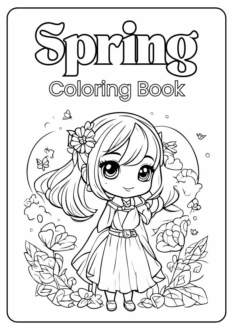 Hoja de trabajo para colorear de primavera - Slides gratis